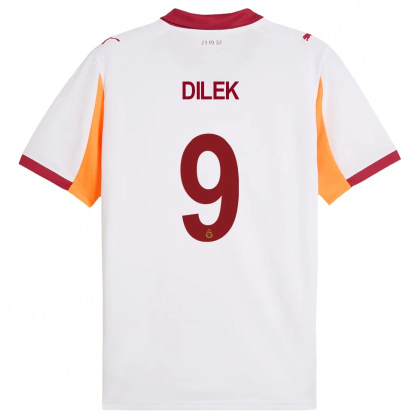 Danxen Criança Camisola Yalin Dilek #9 Branco Vermelho Alternativa 2025/26 Camisa