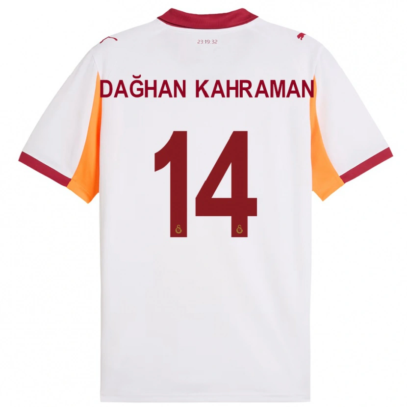 Danxen Criança Camisola Yusuf Dağhan Kahraman #14 Branco Vermelho Alternativa 2025/26 Camisa
