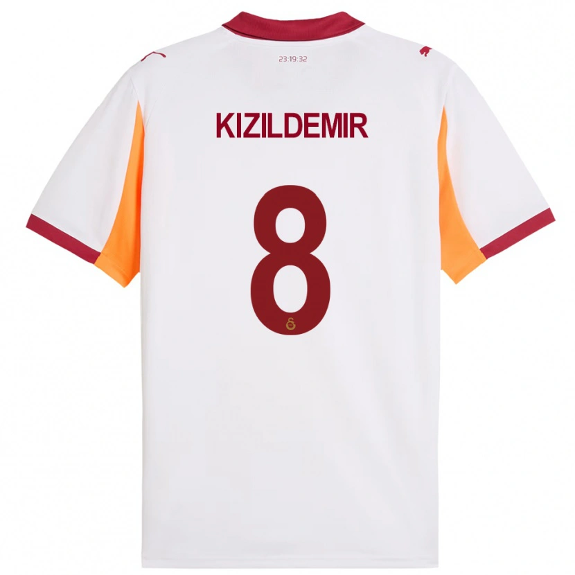 Danxen Criança Camisola Berk Kizildemir #8 Branco Vermelho Alternativa 2025/26 Camisa