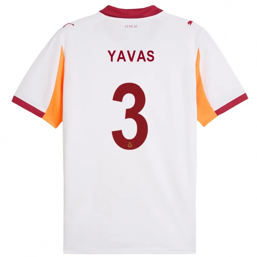 Danxen Criança Camisola Arda Yavas #3 Branco Vermelho Alternativa 2025/26 Camisa