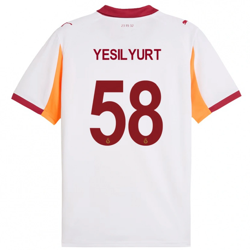 Danxen Criança Camisola Ali Yeşilyurt #58 Branco Vermelho Alternativa 2025/26 Camisa
