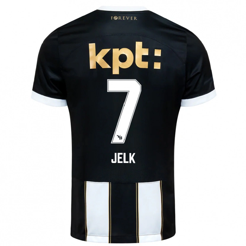 Danxen Criança Camisola Jano Jelk #7 Preto Branco Alternativa 2025/26 Camisa