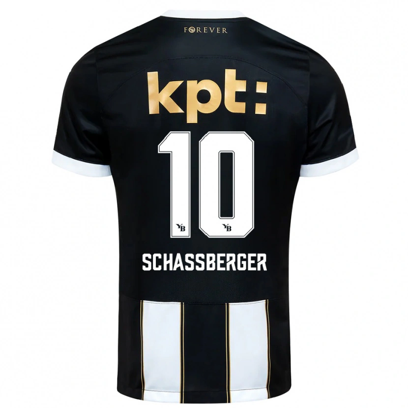 Danxen Criança Camisola Julia Schassberger #10 Preto Branco Alternativa 2025/26 Camisa