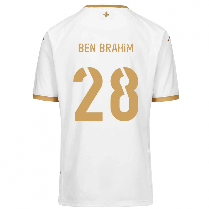 Danxen Criança Camisola Samir Ben Brahim #28 Branco Dourado Alternativa 2025/26 Camisa
