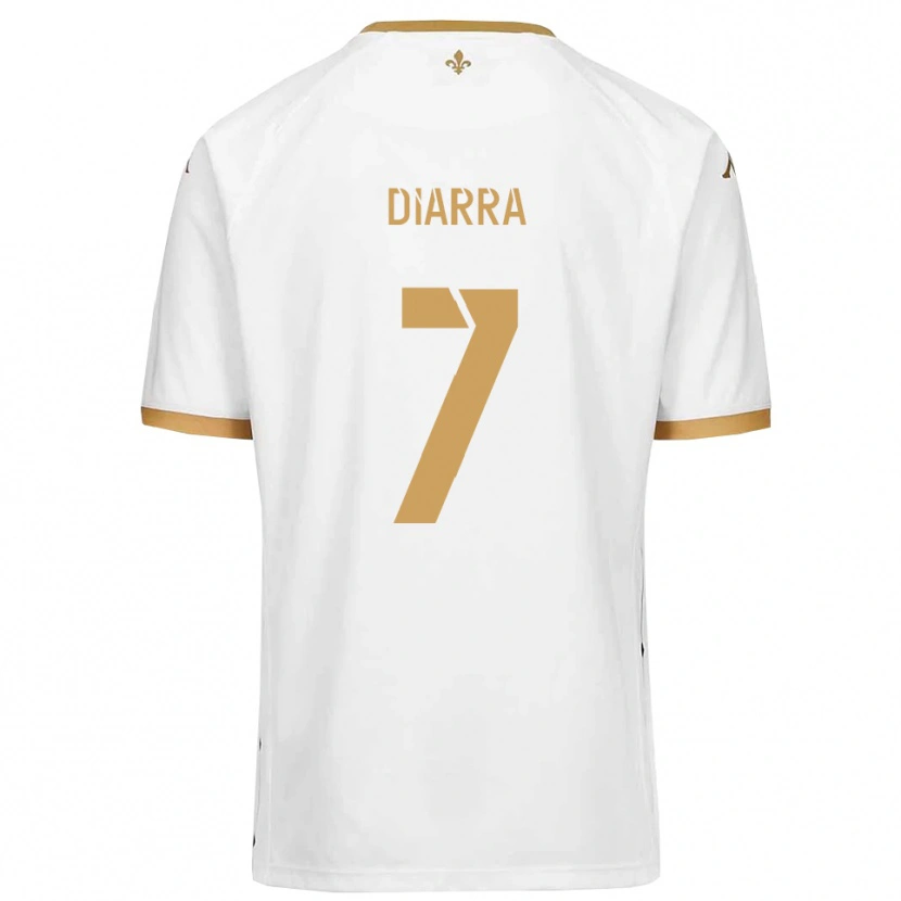 Danxen Criança Camisola Cheick Diarra #7 Branco Dourado Alternativa 2025/26 Camisa