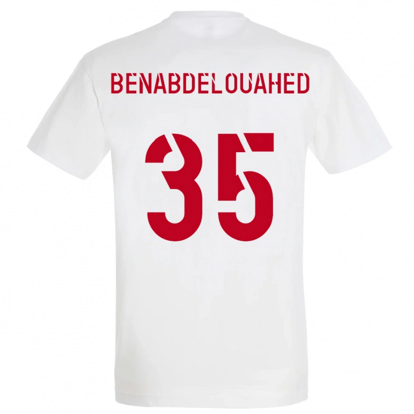 Danxen Criança Camisola Kaïs Benabdelouahed #35 Branco Vermelho Amarelo Alternativa 2025/26 Camisa