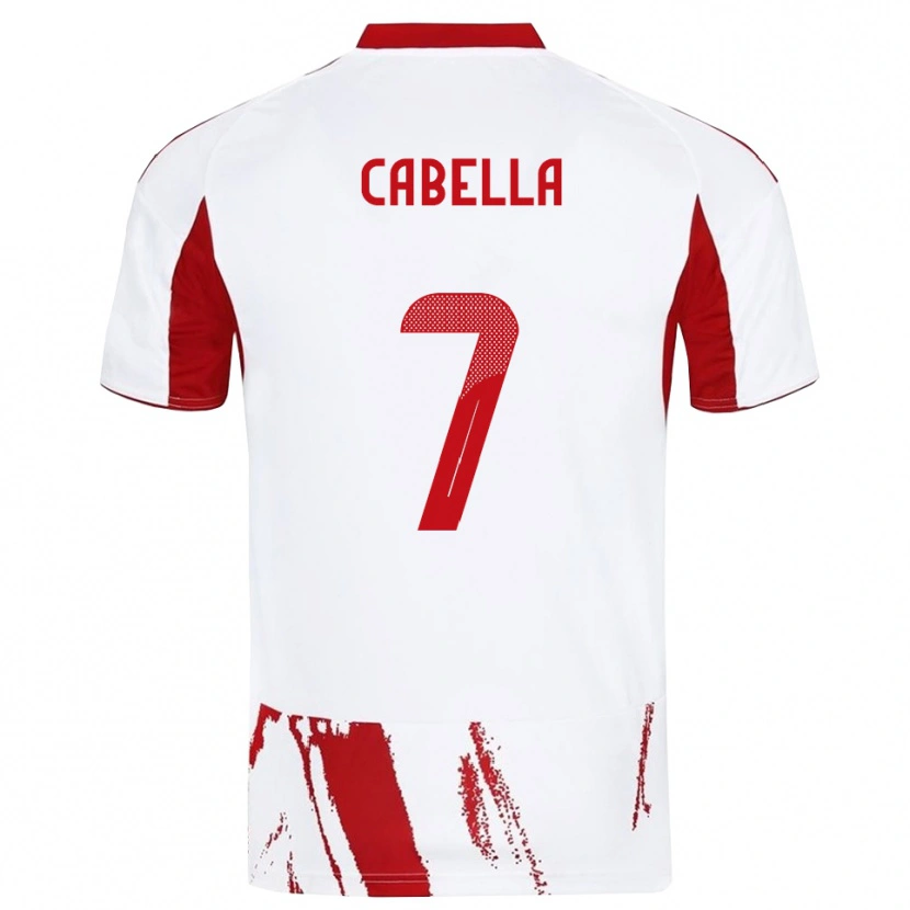 Danxen Criança Camisola Rémy Cabella #7 Branco Vermelho Alternativa 2025/26 Camisa