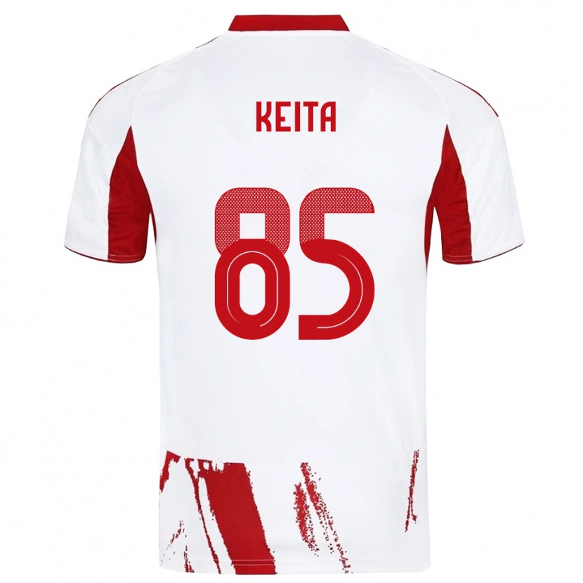 Danxen Criança Camisola Diby Keita #85 Branco Vermelho Alternativa 2025/26 Camisa