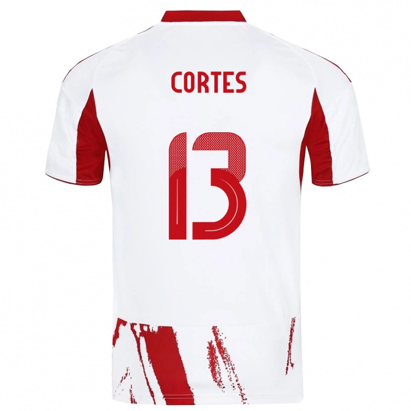 Danxen Criança Camisola Ethan Cortes #13 Branco Vermelho Alternativa 2025/26 Camisa