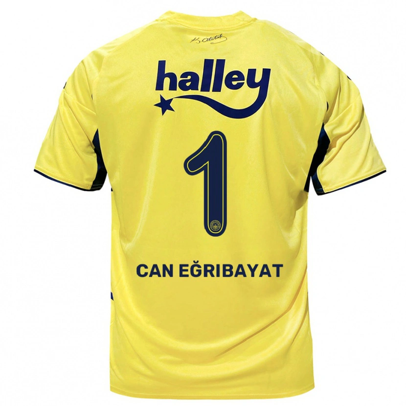 Danxen Criança Camisola İrfan Can Eğribayat #1 Amarelo Marinho Alternativa 2025/26 Camisa