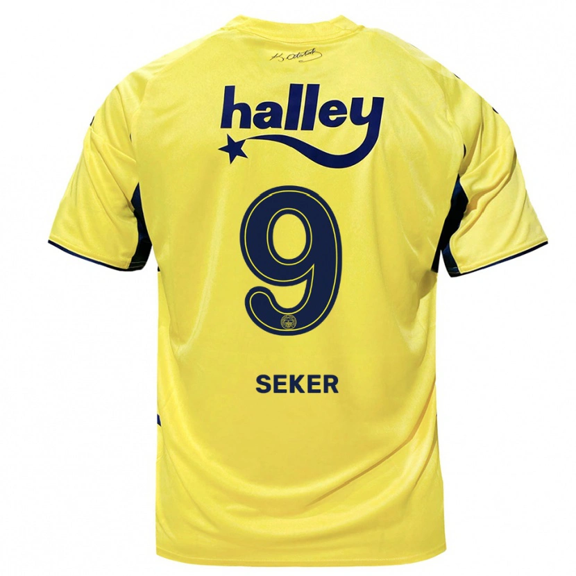 Danxen Criança Camisola Busem Şeker #9 Amarelo Marinho Alternativa 2025/26 Camisa