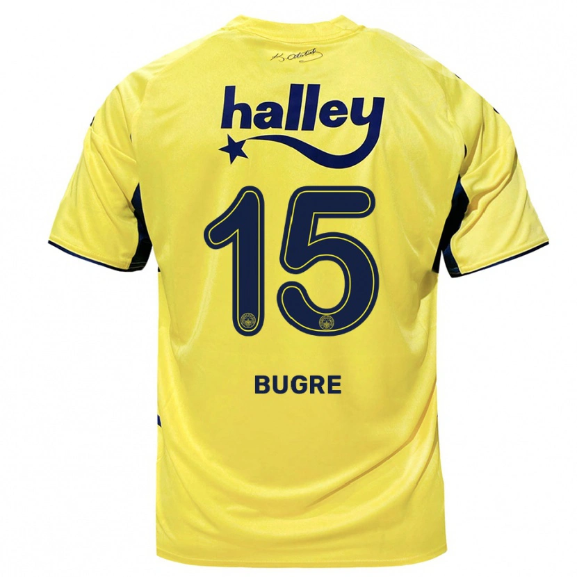 Danxen Criança Camisola Azumah Bugre #15 Amarelo Marinho Alternativa 2025/26 Camisa