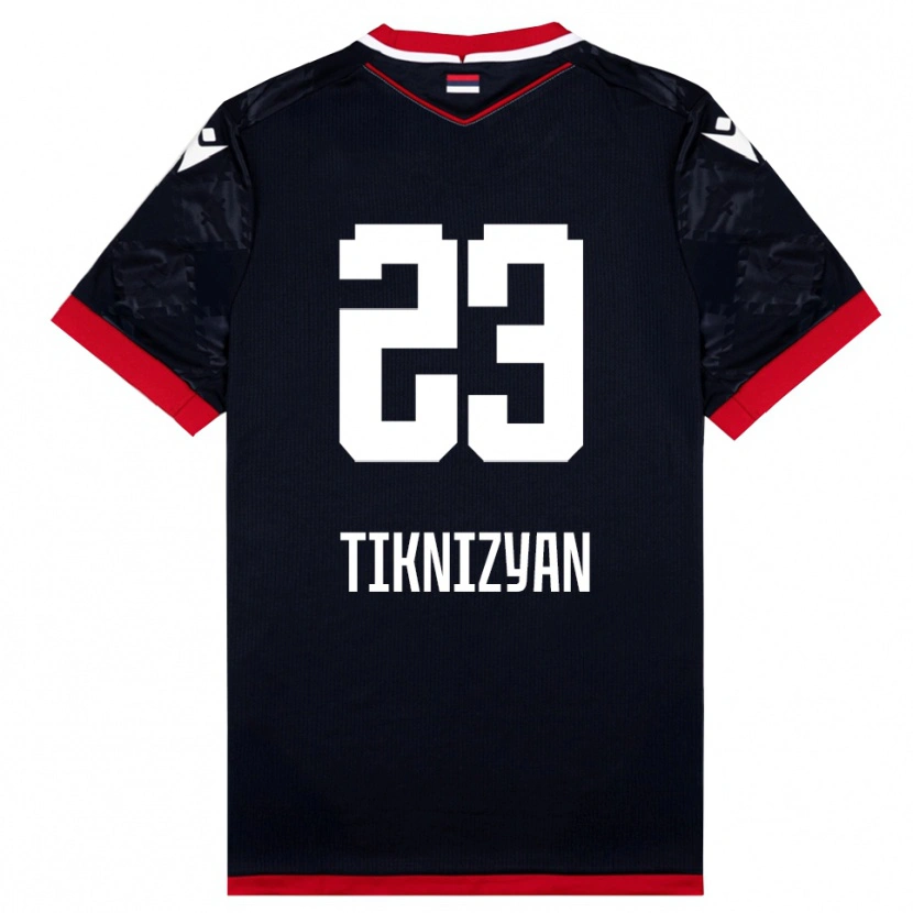 Danxen Criança Camisola Nair Tiknizyan #23 Preto Vermelho Alternativa 2025/26 Camisa