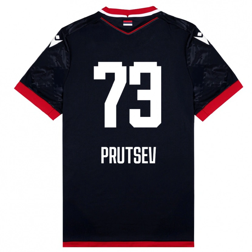 Danxen Criança Camisola Egor Prutsev #73 Preto Vermelho Alternativa 2025/26 Camisa