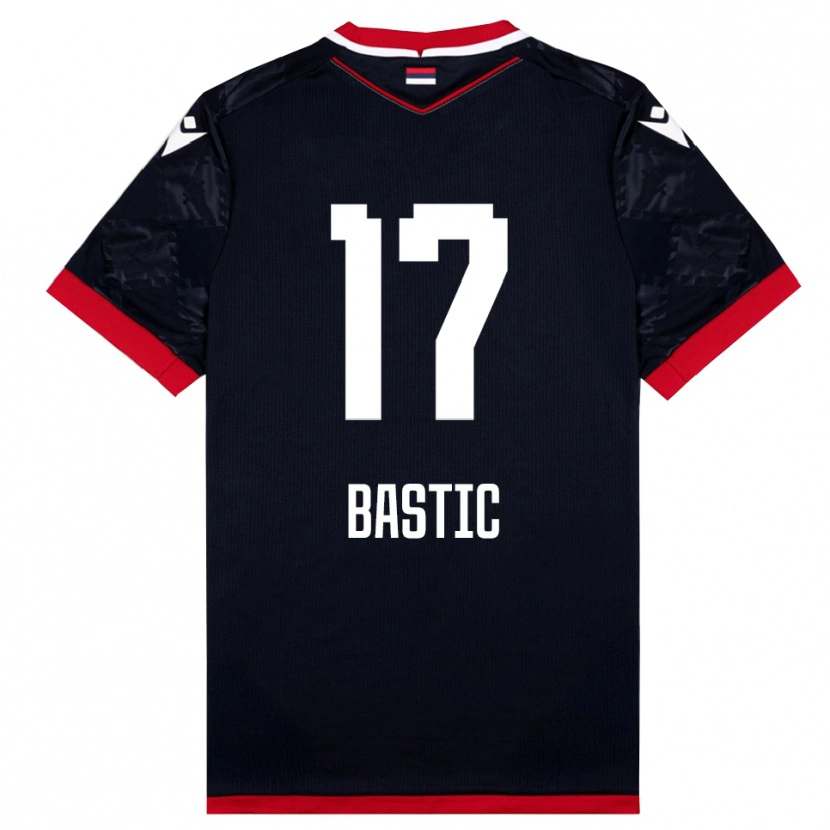 Danxen Criança Camisola Aleksa Bastic #17 Preto Vermelho Alternativa 2025/26 Camisa