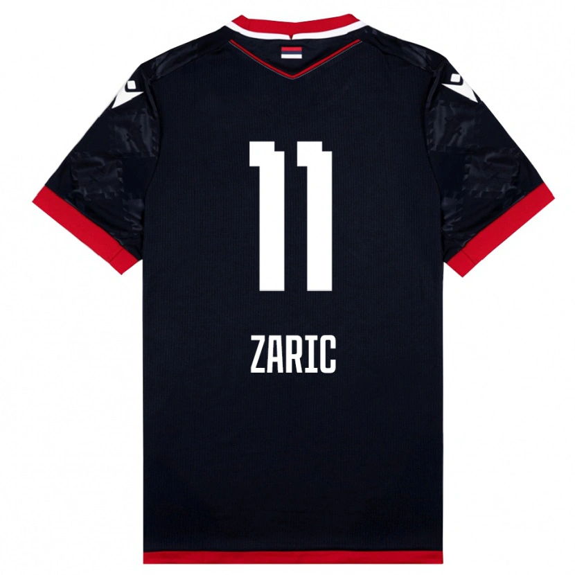 Danxen Criança Camisola Luka Zaric #11 Preto Vermelho Alternativa 2025/26 Camisa