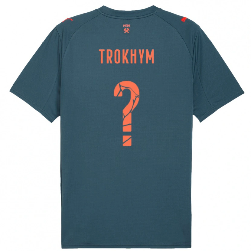 Danxen Criança Camisola Arseniy-Tymofiy Trokhym #0 Marinho Vermelho Alternativa 2025/26 Camisa