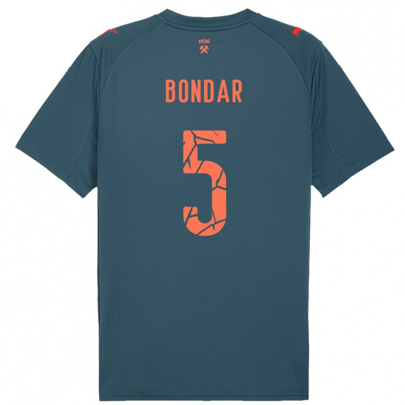 Danxen Criança Camisola Valeriy Bondar #5 Marinho Vermelho Alternativa 2025/26 Camisa