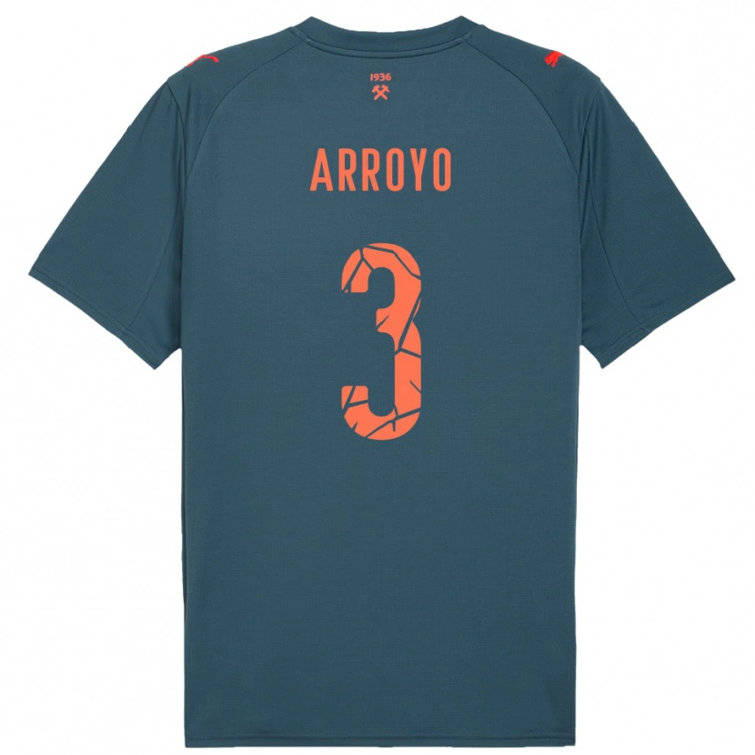 Danxen Criança Camisola Diego Arroyo #3 Marinho Vermelho Alternativa 2025/26 Camisa