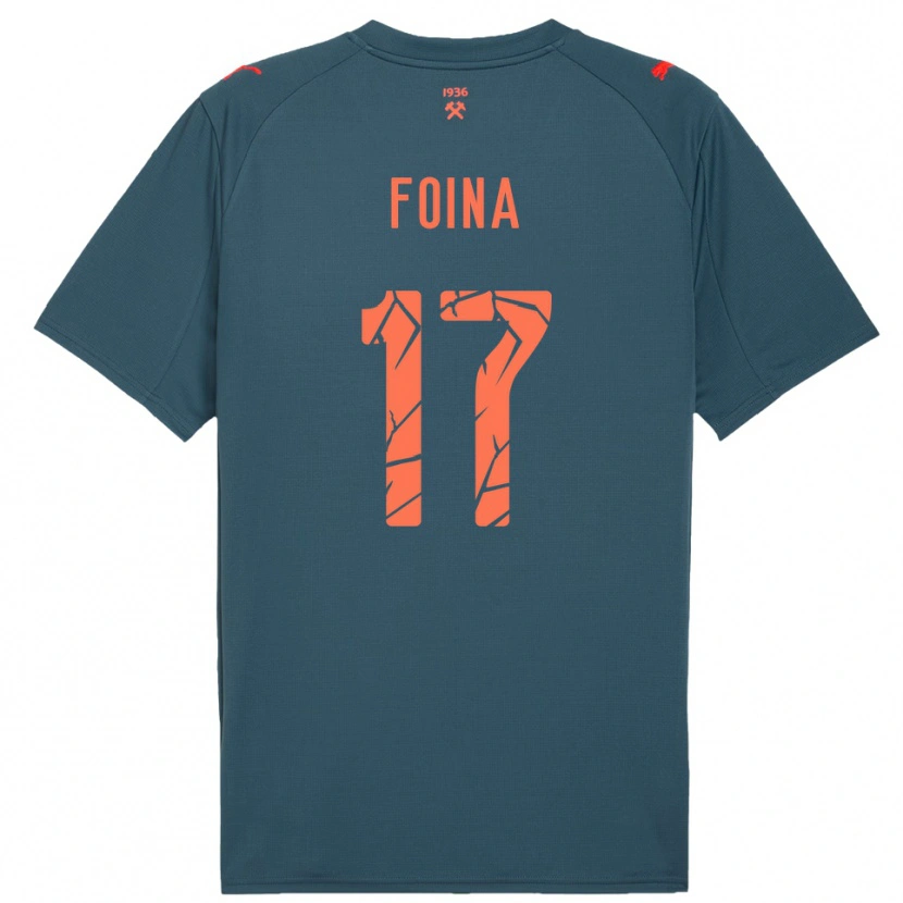 Danxen Criança Camisola Arseniy Foina #17 Marinho Vermelho Alternativa 2025/26 Camisa