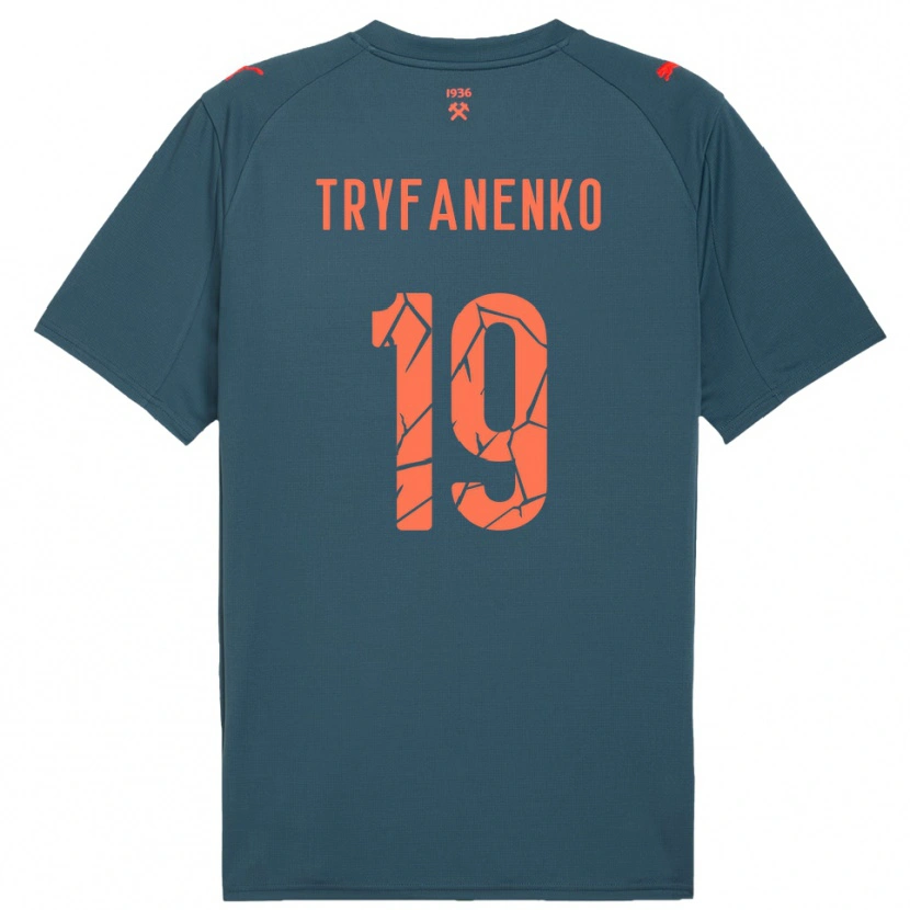 Danxen Criança Camisola Bogdan Tryfanenko #19 Marinho Vermelho Alternativa 2025/26 Camisa