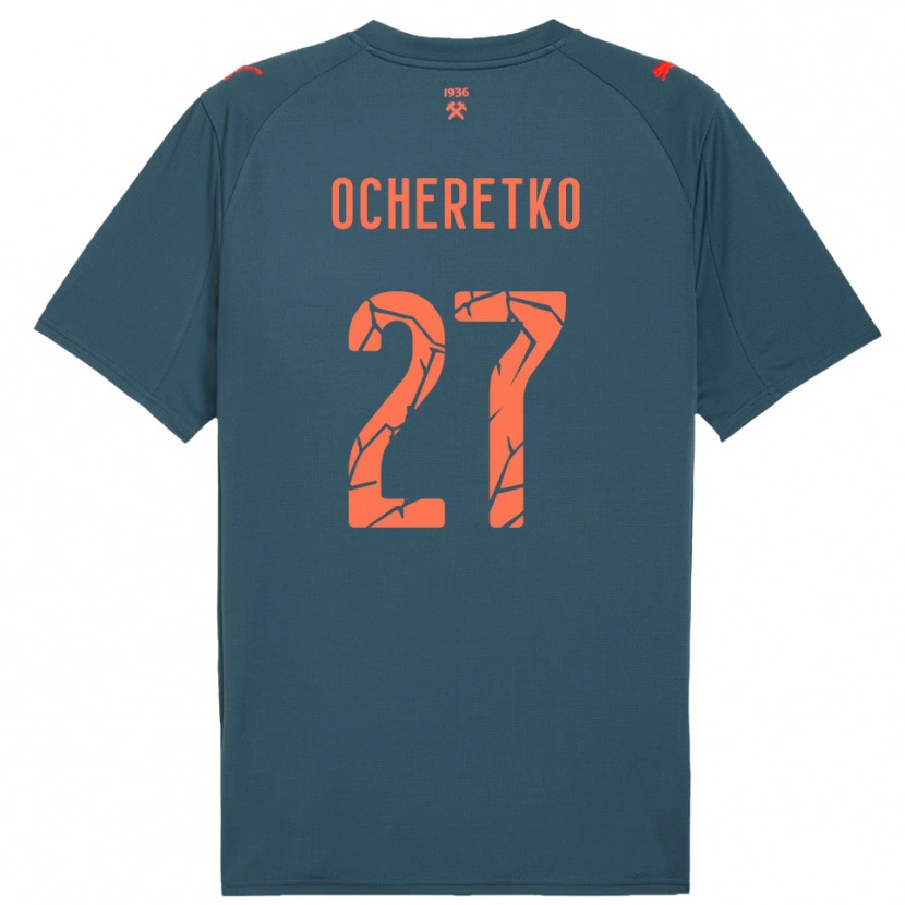 Danxen Criança Camisola Oleg Ocheretko #27 Marinho Vermelho Alternativa 2025/26 Camisa