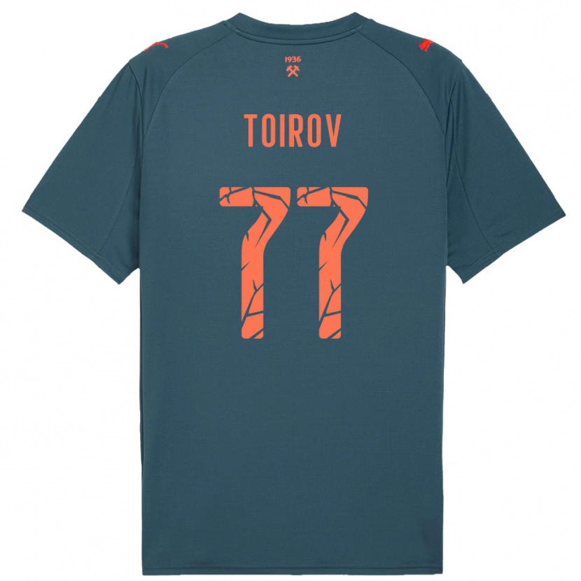 Danxen Criança Camisola Khusrav Toirov #77 Marinho Vermelho Alternativa 2025/26 Camisa