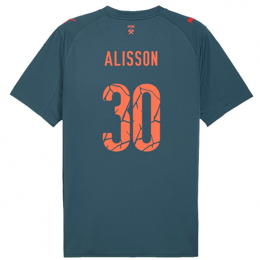 Danxen Criança Camisola Alisson #30 Marinho Vermelho Alternativa 2025/26 Camisa