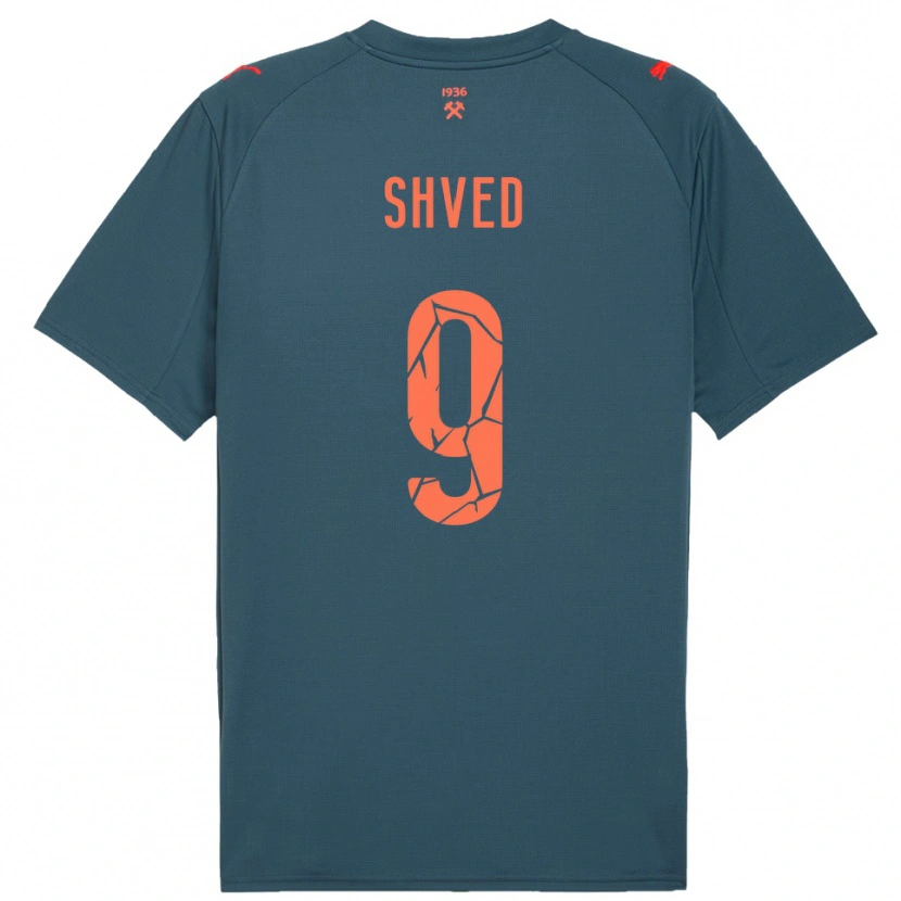 Danxen Criança Camisola Maryan Shved #9 Marinho Vermelho Alternativa 2025/26 Camisa