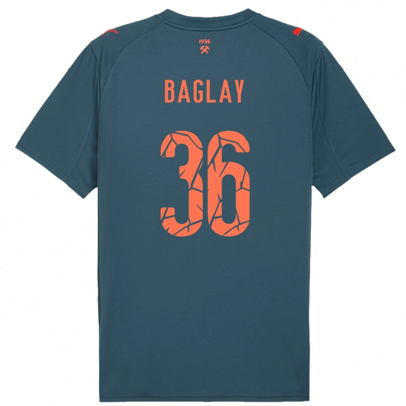 Danxen Criança Camisola Rostyslav Baglay #36 Marinho Vermelho Alternativa 2025/26 Camisa