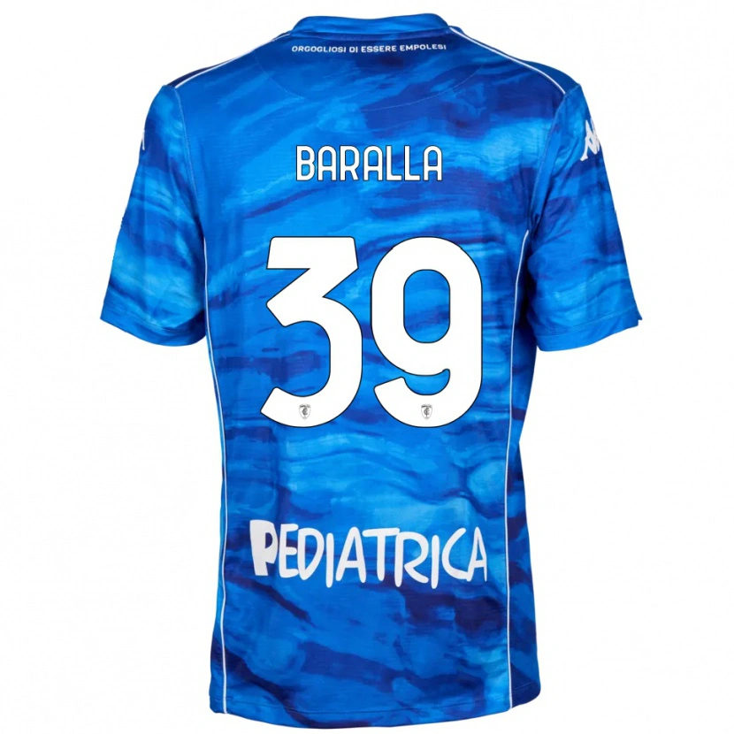 Danxen Homem Camisola Alessio Baralla #39 Azul Branco Principal 2025/26 Camisa