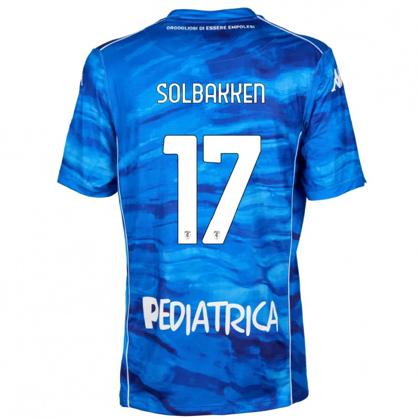 Danxen Homem Camisola Ola Solbakken #17 Azul Branco Principal 2025/26 Camisa