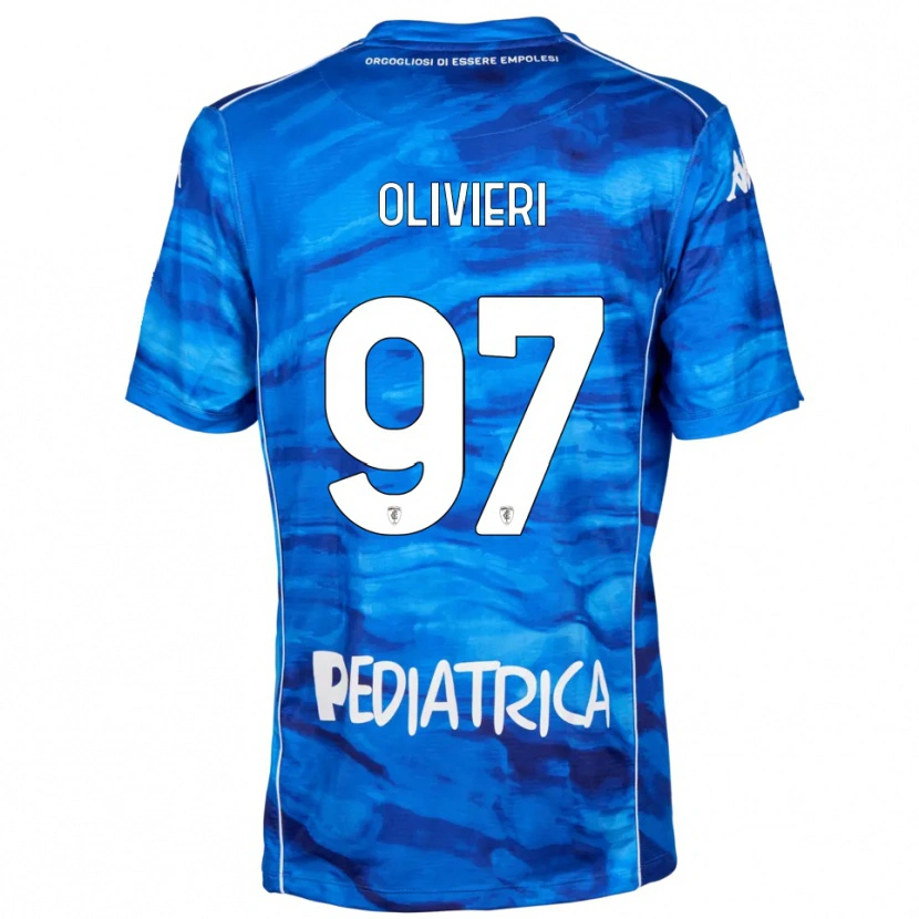 Danxen Homem Camisola Alessandro Olivieri #97 Azul Branco Principal 2025/26 Camisa
