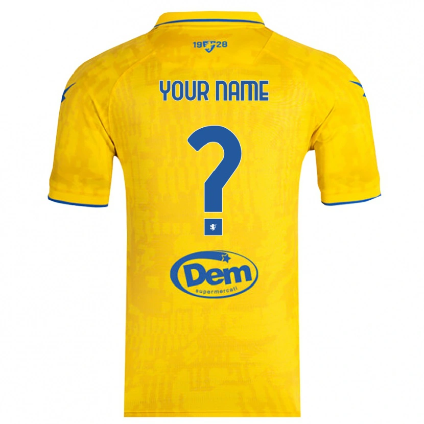 Danxen Homem Camisola Seu Nome #0 Amarelo Azul Principal 2025/26 Camisa