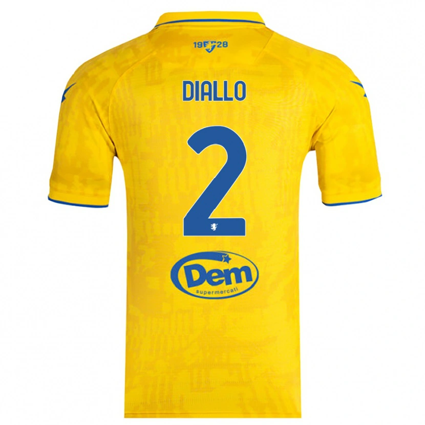 Danxen Homem Camisola Abdoul Diallo #2 Amarelo Azul Principal 2025/26 Camisa