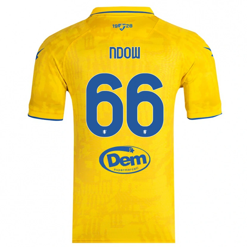 Danxen Homem Camisola Abdoulie Ndow #66 Amarelo Azul Principal 2025/26 Camisa