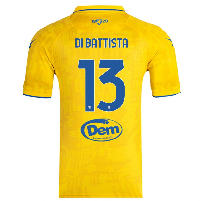 Danxen Homem Camisola Cristiano Di Battista #13 Amarelo Azul Principal 2025/26 Camisa