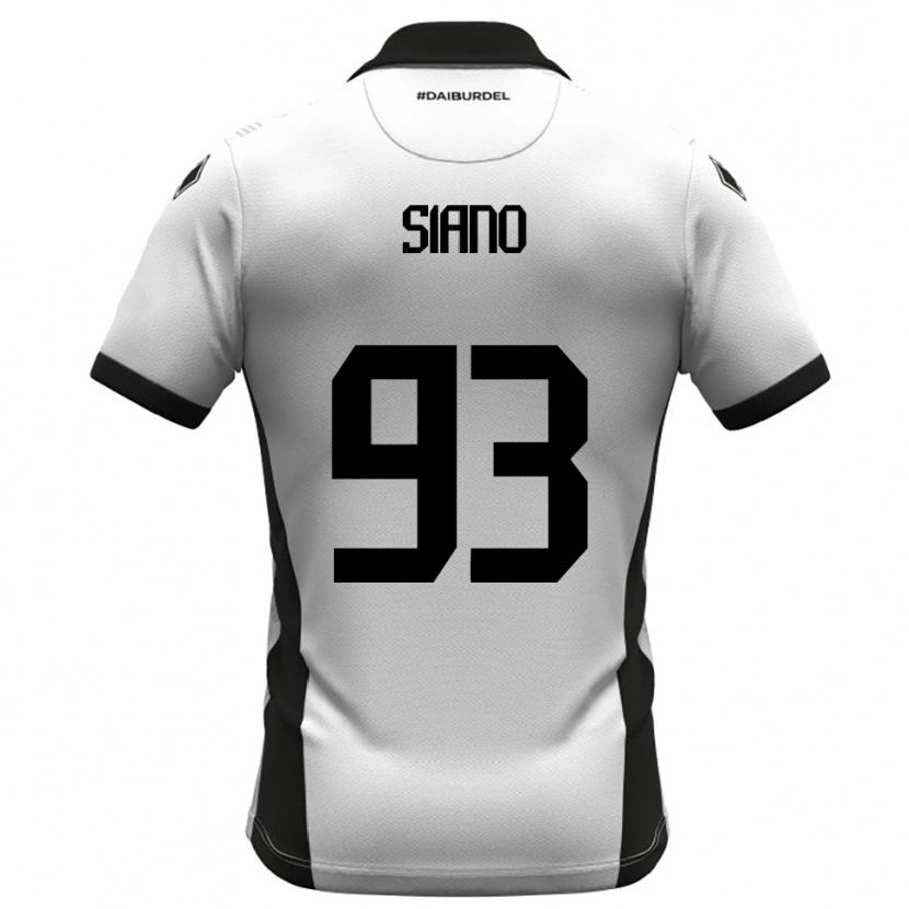 Danxen Homem Camisola Alessandro Siano #93 Branco Preto Laranja Principal 2025/26 Camisa