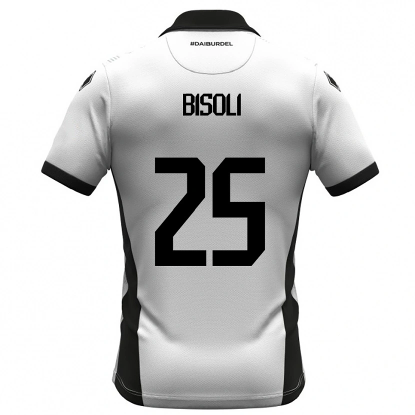 Danxen Homem Camisola Dimitri Bisoli #25 Branco Preto Laranja Principal 2025/26 Camisa