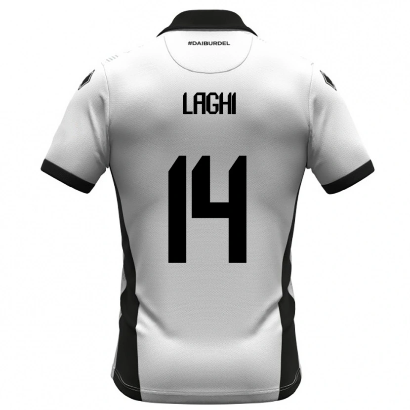Danxen Homem Camisola Riccardo Laghi #14 Branco Preto Laranja Principal 2025/26 Camisa