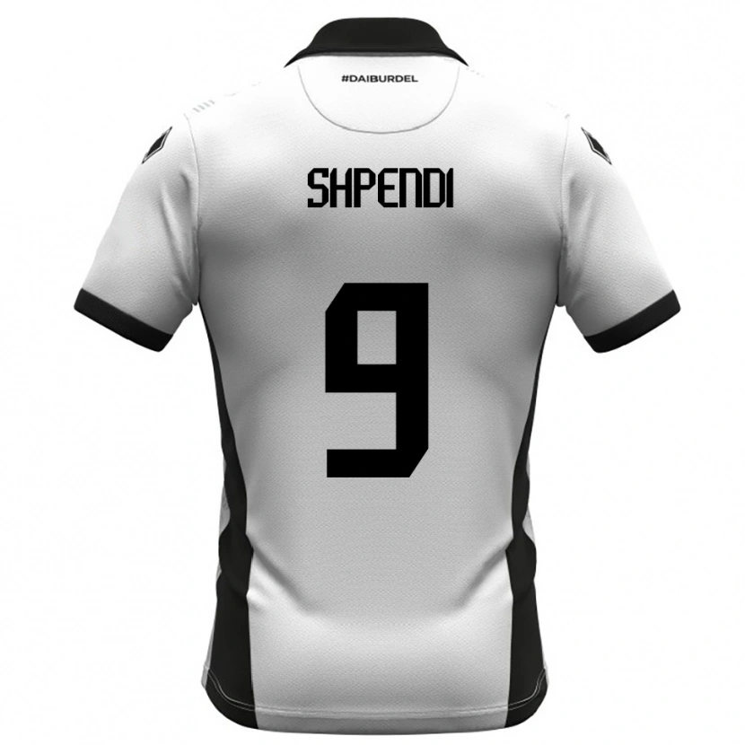 Danxen Homem Camisola Cristian Shpendi #9 Branco Preto Laranja Principal 2025/26 Camisa