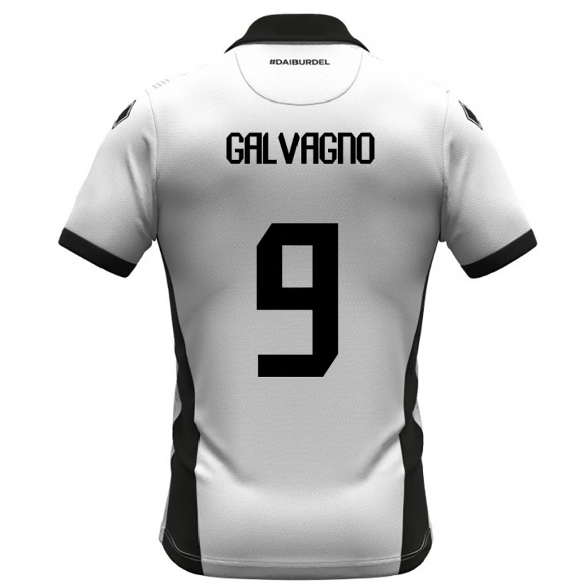 Danxen Homem Camisola Filippo Galvagno #9 Branco Preto Laranja Principal 2025/26 Camisa