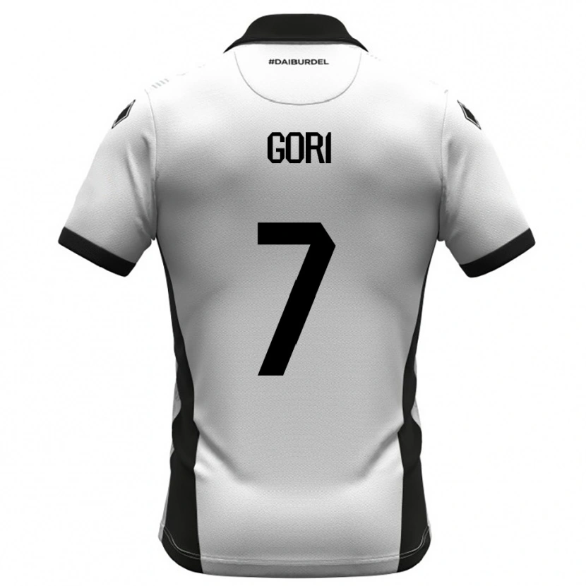 Danxen Homem Camisola Samuele Gori #7 Branco Preto Laranja Principal 2025/26 Camisa
