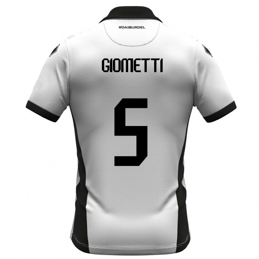 Danxen Homem Camisola Edoardo Giometti #5 Branco Preto Laranja Principal 2025/26 Camisa