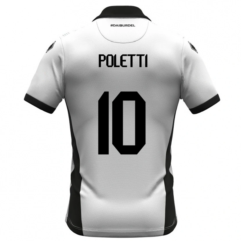 Danxen Homem Camisola Thomas Poletti #10 Branco Preto Laranja Principal 2025/26 Camisa