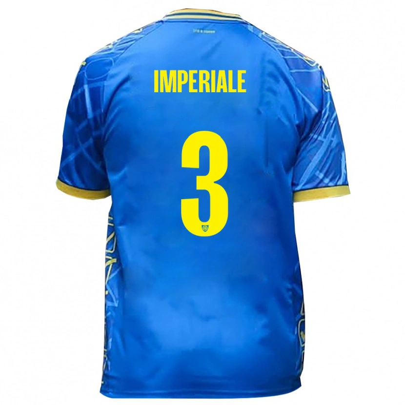 Danxen Homem Camisola Marco Imperiale #3 Azul Celeste Amarelo Principal 2025/26 Camisa