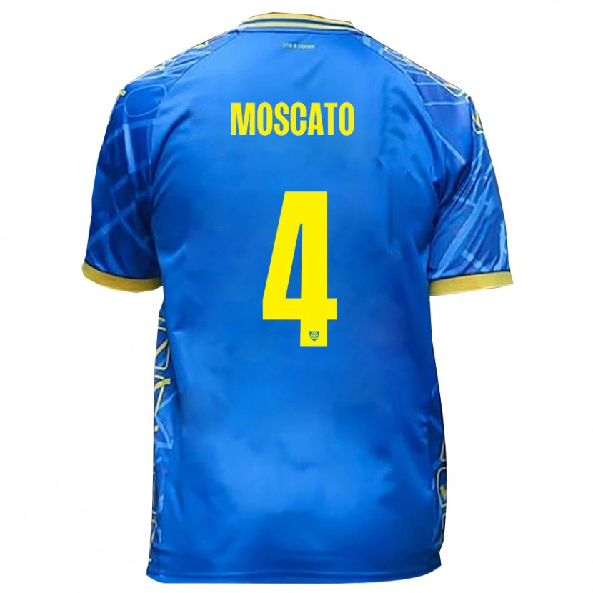 Danxen Homem Camisola Gabriele Moscato #4 Azul Celeste Amarelo Principal 2025/26 Camisa