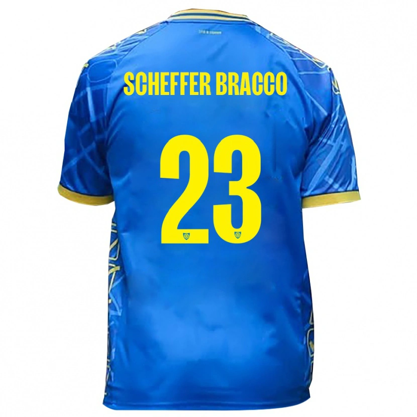 Danxen Homem Camisola Mateo Scheffer Bracco #23 Azul Celeste Amarelo Principal 2025/26 Camisa