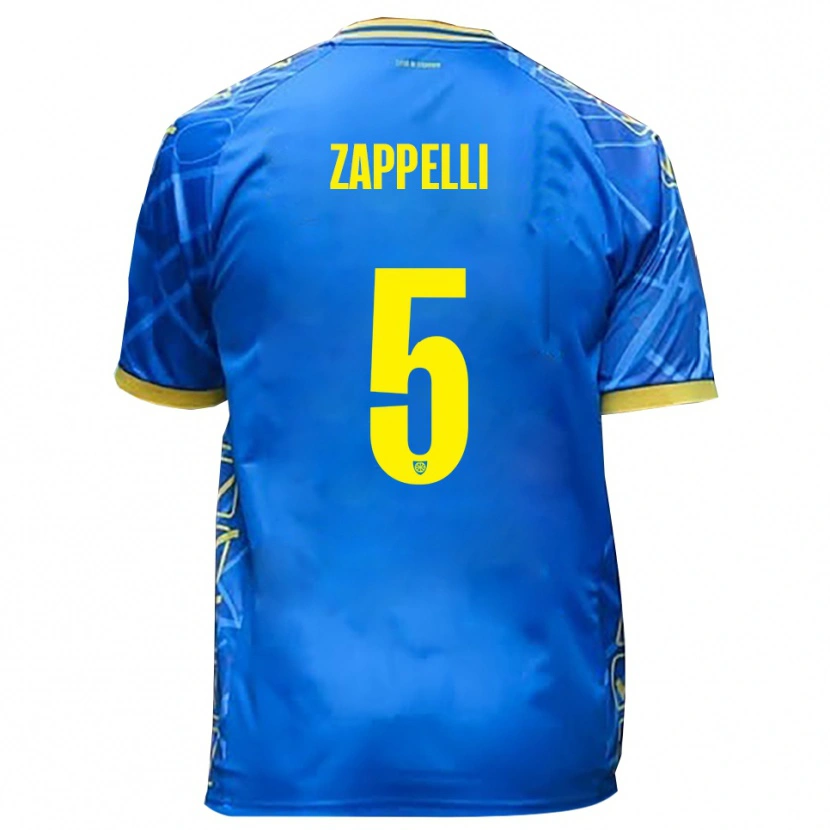 Danxen Homem Camisola Bernardo Zappelli #5 Azul Celeste Amarelo Principal 2025/26 Camisa