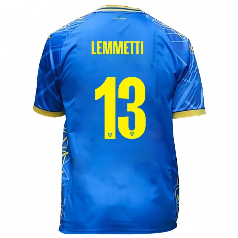 Danxen Homem Camisola Tommaso Lemmetti #13 Azul Celeste Amarelo Principal 2025/26 Camisa
